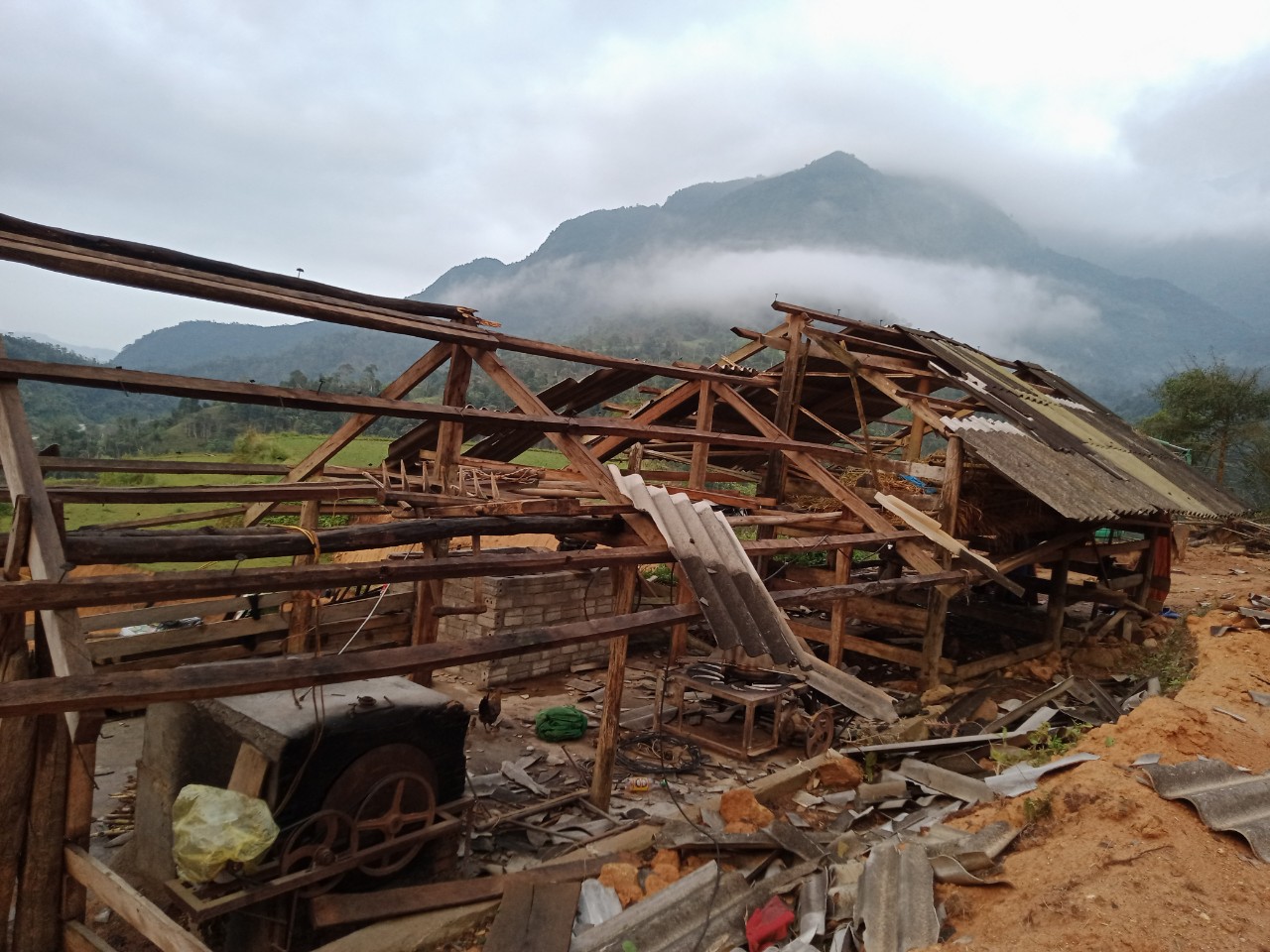 Tình hình thiệt hại do mưa, gió lốc trên địa bàn huyện Quang Bình