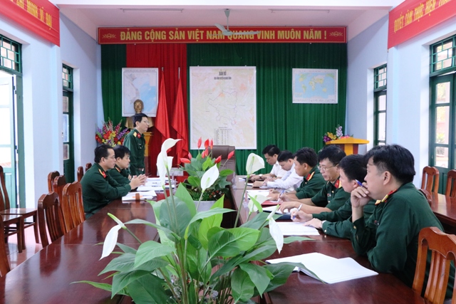 Đoàn công tác của Đảng ủy Bộ Chỉ huy Quân sự tỉnh làm việc với huyện Quang Bình