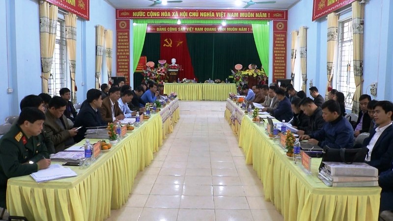 Thẩm định xã đạt chuẩn nông thôn mới tại xã Hương Sơn